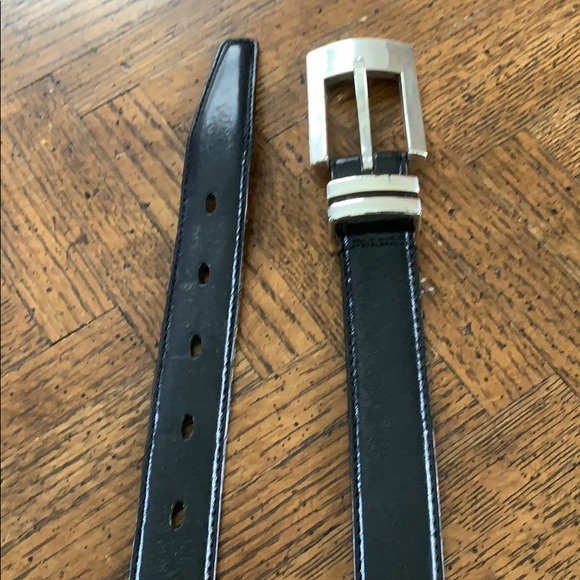 Fossil Accessories - 3/$20{Fossil}Sz M Black Leather Belt wSilverBuckle